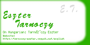 eszter tarnoczy business card